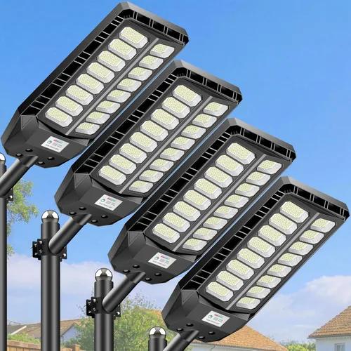 Miniatura 10 de Deepn Farolas solares para exteriores, luces solares de grado comercial para exteriores, impermeables, luz LED de estacionamiento del atardecer al