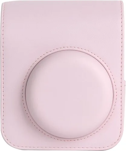 Miniatura 7 de Funda para cámara instantánea Fujifilm Instax Mini 12, funda de poliuretano con correa extraíble para cámara Fujifilm Instax Mini 12 (rosa/morado)