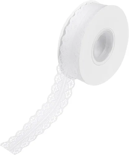 Miniatura 62 de MECCANIXITY 1.2 Inch Wide 15 Yard Lace Ribbon Floral Pattern Beige Lace Trim Ribbon for Gift Wrapping Bouquets, Wedding Decor Sewing Making, and DIY