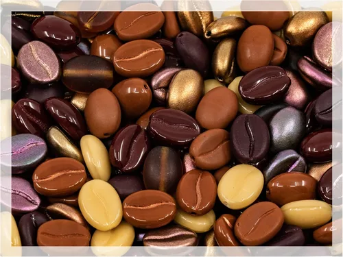 Miniatura 3 de Más de 40 cuentas de vidrio en grano de café (0.9 oz = 0.88 oz) República Checa, mezcla de 0.43 pulgadas (0.433 in) para decoraciones de fabricación