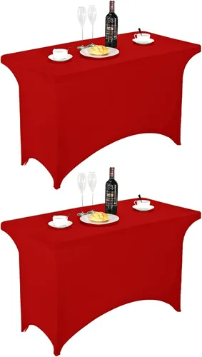 Miniatura 148 de FORLIFE - Funda de mesa de elastano, mantel ajustado de 4 pies para mesas rectangulares, funda elástica para patio, universal para bodas, banquetes