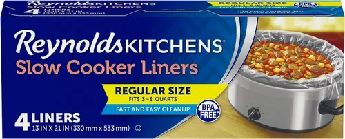 Miniatura 2 de Revestimiento regular para ollas de coción lenta Reynolds Kitchens, (ideal para 3 a 8cuartos), 4 piezas