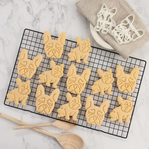 Miniatura 8 de Juego de 2 cortadores de galletas Bulldog Francés (Diseños: Cuerpo y Cara), 2 piezas - Bakerlogy
