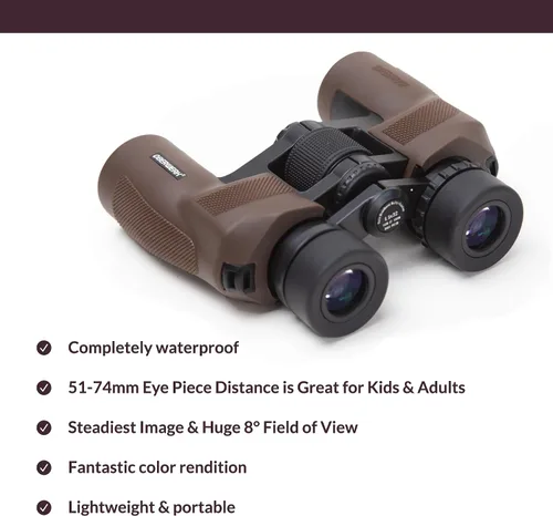 Miniatura 2 de Oberwerk Binocular Explore 6.5x32 - Binculares profesionales para adultos y niños/observación de aves, caza, impermeable, astronomía, espaciamiento