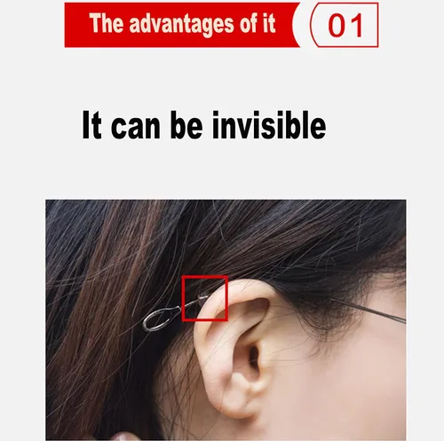 Miniatura 6 de MOLDERP Agarre de Oreja para Gafas - Retenedor de Funda de Patilla de Anteojos, Retenedores de Gafas Antideslizantes de Comodidad Para Anteojos