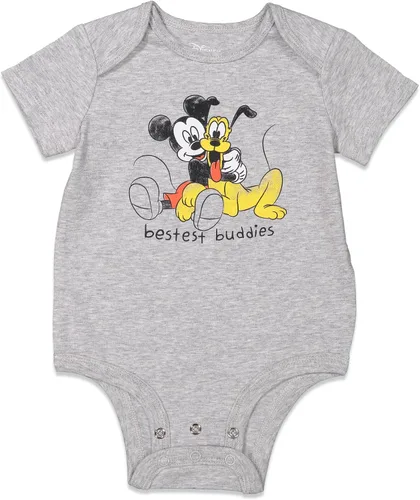 Miniatura 4 de Disney Bambi Lion King Mickey Minnie Mouse Winnie the Pooh Princess Dumbo - Paquete de 3 mamelucos para bebés recién nacidos a bebés