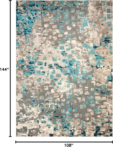 Miniatura 2 de SAFAVIEH colección Monaco MNC225E - Alfombra boho chic con diseño abstracto de acuarela, no suelta pelusa, para sala, habitación, comedor, oficina