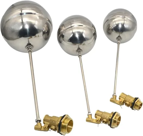 Miniatura 7 de VARMHUS Válvula de bola flotante de rosca macho de acero inoxidable 304, control automático de nivel de agua de latón para aplicaciones de tanque