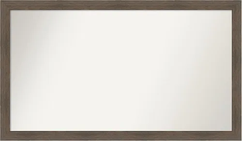 Miniatura 87 de Amanti Art Espejo de pared personalizado no biselado (24 x 27 pulgadas), marco estrecho de nogal chipre - varios tamaños personalizados - Espejo