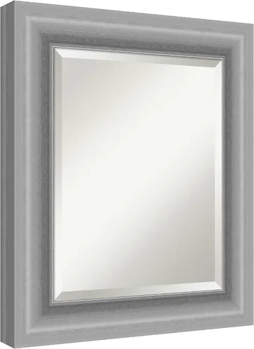 Miniatura 5 de Amanti Art Silver Wall Mirror 26x22 Peak Polished Nickel Rectangle Bathroom Mirror for Wall Decor Living Room, Small Traditional Frame, Hangs