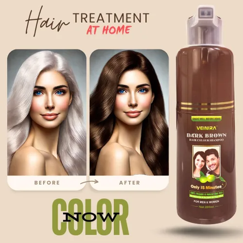 Miniatura 2 de Champú de color rápido a base de hierbas, tinte instantáneo para hombres y mujeres. Ingredientes naturales, sin amoníaco, sin manchas en la piel.