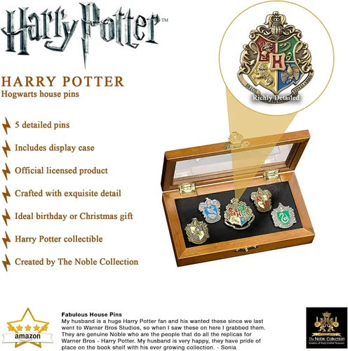 Miniatura 2 de Set de prendedores con los escudos de las casas de Harry Potter