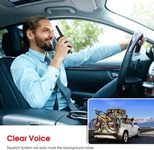 Miniatura 3 de Topsung Walkie Talkies de largo alcance, radio bidireccional M880 para adultos con pantalla LCD/Wakie-Talkies de resistencia con cancelación
