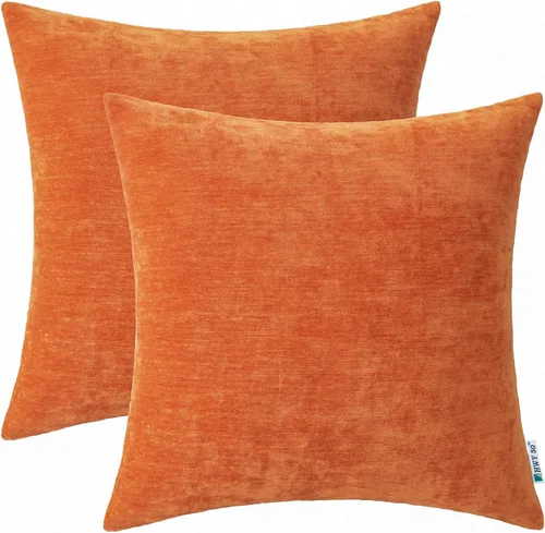 Miniatura 21 de HWY 50 Juego de 2 fundas de cojín decorativas de color rojo burdeos de 16 x 16 pulgadas para sofá, cama, sala de estar, felpilla suave y cómoda