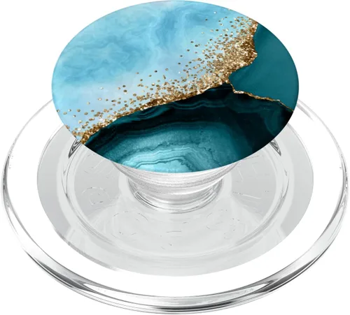 Miniatura 8 de PopSockets de mármol de ágata dorada intercambiable PopGrip