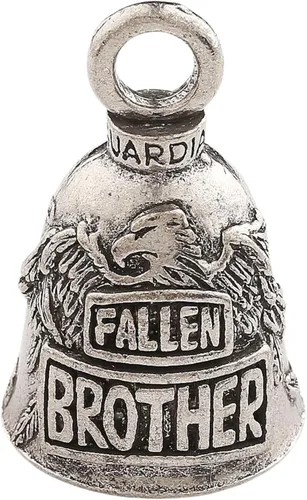 Miniatura 15 de Guardian Bell Campana patriótica de buena suerte con llavero y bolsa de regalo de terciopelo negro Campana de motocicleta Peltre sin plomo