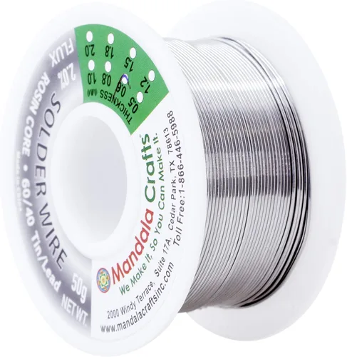 Miniatura 8 de Mandala Crafts Sn99 Ag0.3 Cu0.7 0.6mm 0.8mm 1mm 1.5mm. Cable de soldadura sin plomo con núcleo de colofonia flux