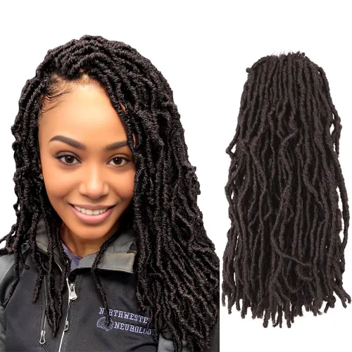Miniatura 11 de Niseyo Rastas de pelo sintético de ganchillo de 24 pulgadas, 6 paquetes de extensiones de cabello sintético lacio de ganchillo largo