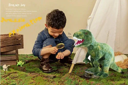 Miniatura 5 de NatureMan Juguete gigante T-Rex de peluche de dinosaurio de peluche, 23.6 pulgadas, animal de peluche realista para niños, muñeco de peluche