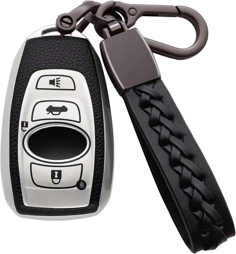 Miniatura 6 de para Subaru Funda para Llavero de TPU Suave con Soporte para Llavero de 360 Grados Compatible con Subaru Forester CrossTrek Outback WRX Ascent BRZ
