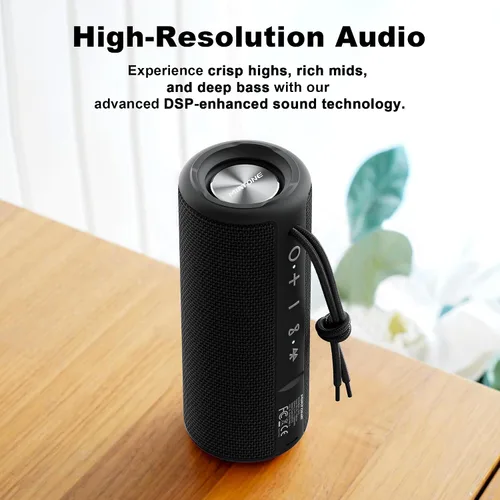 Miniatura 3 de MIATONE Boombox Altavoz Bluetooth portátil al aire libre Altavoces inalámbricos impermeables - Negro