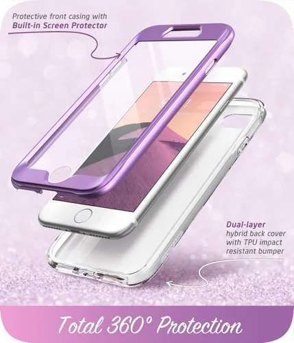 Miniatura 2 de i-Blason Cosmo Series - Funda diseñada para iPhone SE 2020/iPhone 7/iPhone 8, [protector de pantalla integrado] elegante funda protectora