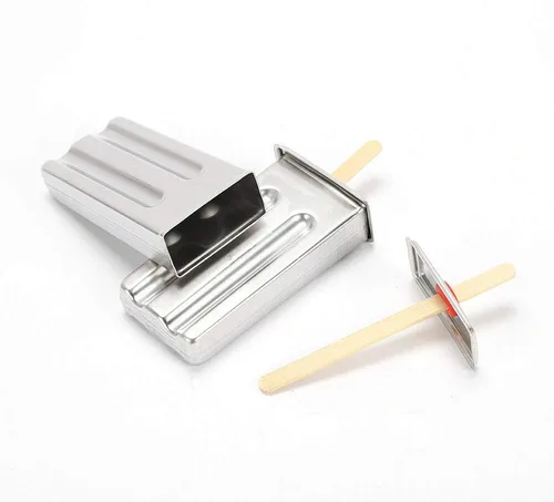 Miniatura 4 de Molde para paletas de hielo, moldes de acero inoxidable, soporte para palitos de helado (10 unidades)