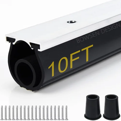 BOWSEN Sellos inferiores universales para puerta de garaje de servicio pesado con anillo en U+O, burlete resistente a la intemperie de goma con kit