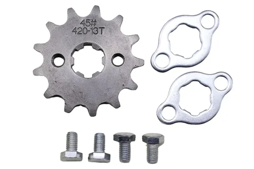Miniatura 12 de Trkimal Motocicleta 420-10T Piñón delantero de 0.669 in para motocicleta de 50 cc, 70 cc, 90 cc, 110 cc, 125 cc, motocross, mini bicicleta, TaoTao