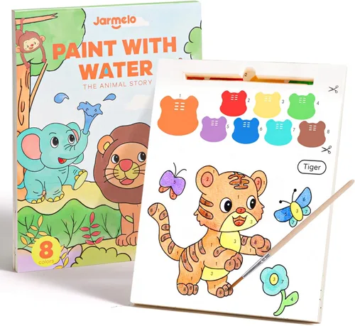 Libros de pintura con agua Jar Melo para niños pequeños, actividad de pintura de acuarela sin desorden para niños de 1-3, 2-4, 4-6 años, regalo de