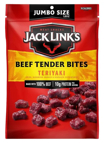 Miniatura 10 de Jack Link's - Carne vacuna seca, sabor original, 5.85 onzas. Jack Link's - Bolsa tamaño para compartir, aperitivo de carne sabroso, 11 g