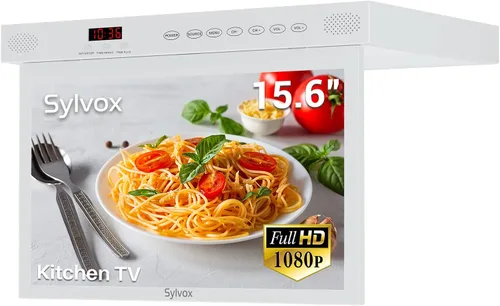Miniatura 12 de SYLVOX Smart TV abatible de 15.6 pulgadas debajo del gabinete, Google TV soporta rotación de 360 grados, conexión WiFi y inalámbrica, diseño