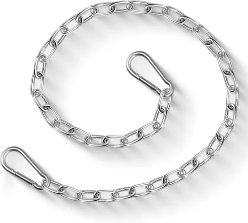 Heavy Duty Stainless Steel Chains, 550LB Punching Bag Chain with Carabiners, Heavy Bag Chain for Boxing Punching Bags Hanging Chair Hammocks Swing