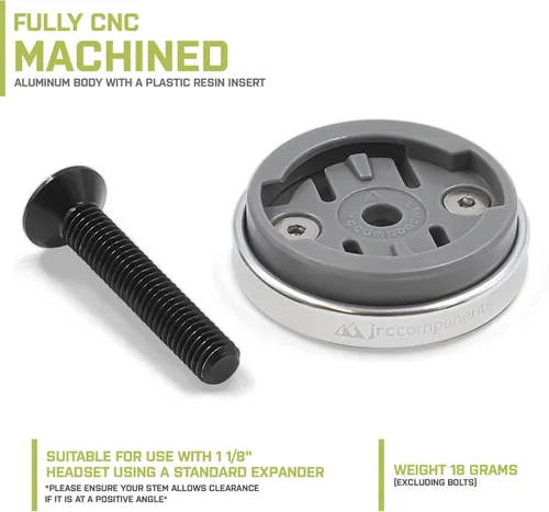 Miniatura 3 de JRC Components Enkei Top Cap Bike Stem Mount Compatible con todos los modelos de dispositivos GPS Wahoo Elemnt Cuerpo ligero de aluminio CNC