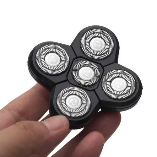 Miniatura 5 de 5 cabezales de afeitadora, 2 cabezales de afeitadora de repuesto para maquinilla de afeitar eléctrica, herramienta de afeitado calvo, cabezal de Oro