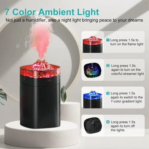 Miniatura 4 de Minihumidificador portátil, humidificador pequeño de 400 ml con gran rociado de 2 modos, humidificadores de escritorio personal USB para el hogar