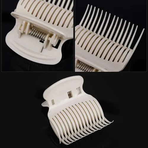 Miniatura 5 de Tbestmax 24 clips de rodillo caliente para rizador de pelo, clip de garra, reemplazo de sección de cabello para mujeres y niñas, color blanco