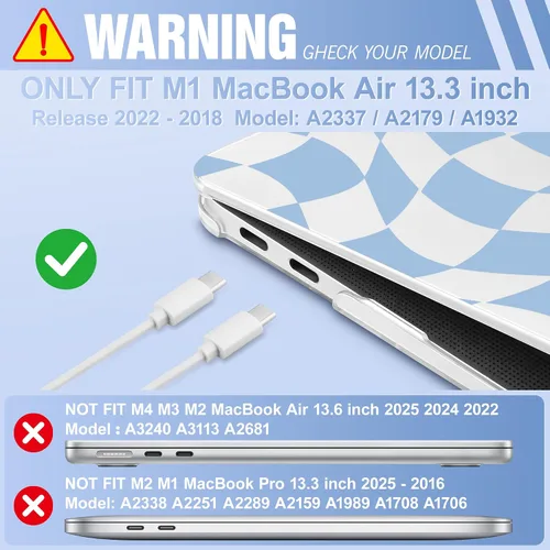Miniatura 2 de May Chen Funda compatible con MacBook Air de 13 pulgadas 2022 2021, versión 2020-2018 Modelo: M1 A2337 A2179 A1932, carcasa rígida de plástico
