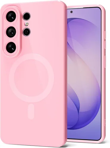 Miniatura 40 de Svanove para Samsung Galaxy S22 Funda de teléfono de silicona magnética, compatible con Magsafe, linda para mujeres, brillante color brillante, gel