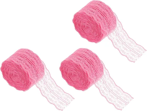 Miniatura 61 de MECCANIXITY 8 Yard Lace Trim Ribbon, 0.9 Inch Wide Vintage Floral Pattern Crochet Lace Edge Ribbon Trimming for DIY Sewing Crafts Gift Wrap Wedding