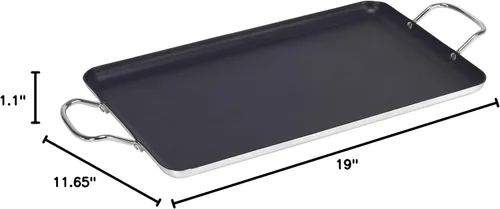 Miniatura 9 de Imusa Plancha de doble quemador antiadherente de 20 pulgadas, color negro