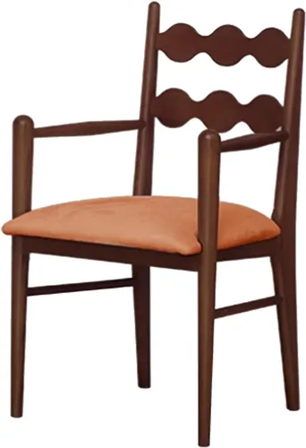 Miniatura 30 de Sillas de comedor tapizadas, silla de cocina con respaldo, silla de sala de estar con brazos versátil asiento de comedor de granja, sillas