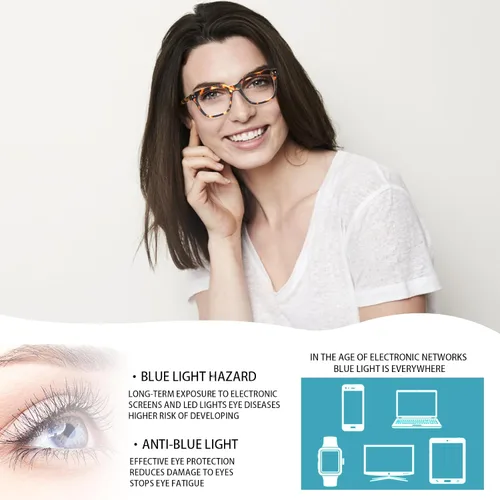 Miniatura 3 de Gafas de lectura progresivas multifocales para mujeres y hombres, paquete de 4, con bisagras de resorte, cuadradas, para computadora, filtros