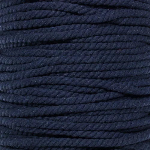 Miniatura 53 de Cuerda de algodón trenzado súper suave de 3 hebras (negro, 1 pulgada x 10 pies)