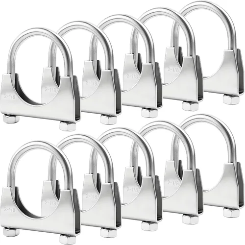 Miniatura 12 de Abrazadera de escape de perno en U de 1,5 pulgadas, abrazadera resistente del silenciador