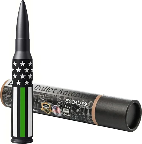 Miniatura 8 de EcoAuto Antena de repuesto para automóvil fabricada con aluminio de grado militar, diseño antiastillado y antirrobo (bandera estadounidense militar)