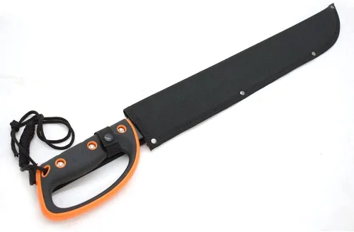 Miniatura 4 de Snake Eye Tactical Machete de hoja fija de espiga completa con funda para exteriores, caza, camping, pesca (13-28BKOR)