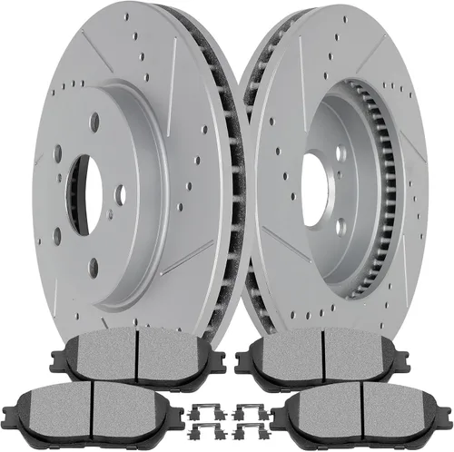 Miniatura 31 de SCITOO Kit de freno delantero Rotores de freno delantero y pastillas de freno de cerámica para Hyundai Sonata 2009-2015, 2011-2016 para Kia Optima