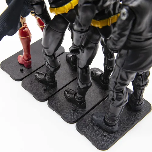 Miniatura 6 de EBCO - Base de plástico para figura de acción de 50 piezas, soporte de soporte para modelo de clavijas múltiples para 6 pulgadas, serie negra