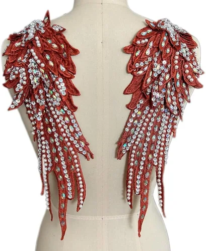 Miniatura 17 de Parches de lentejuelas con alas de ángeles de la guarda, apliques de diamantes de imitación para ropa, chaquetas, jeans, vestido, decoración